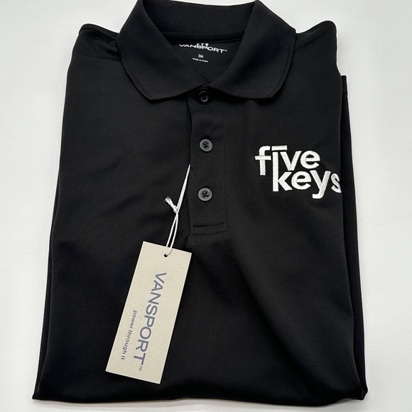 Men’s small Five keys Vansport black polo - Picture 7 of 7